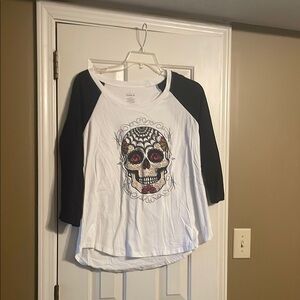 Torrid Skull Graphic Raglan Tee